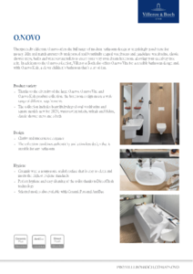 Villeroy & Boch O.novo fürdőszobai kollekció - adatlap - általános termékismertető